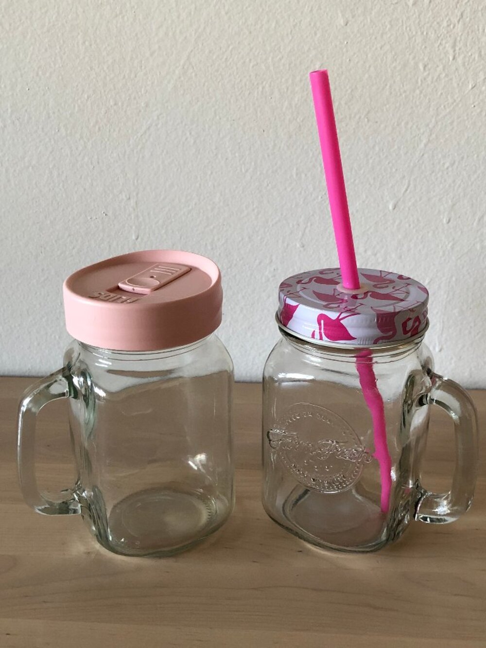 2 Glass Tumbler Jars - Coffee, Matcha, Smoothie